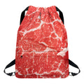 Meat Print Drawstring Backpack