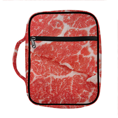 Meat Print Front Pocket Bible Bag