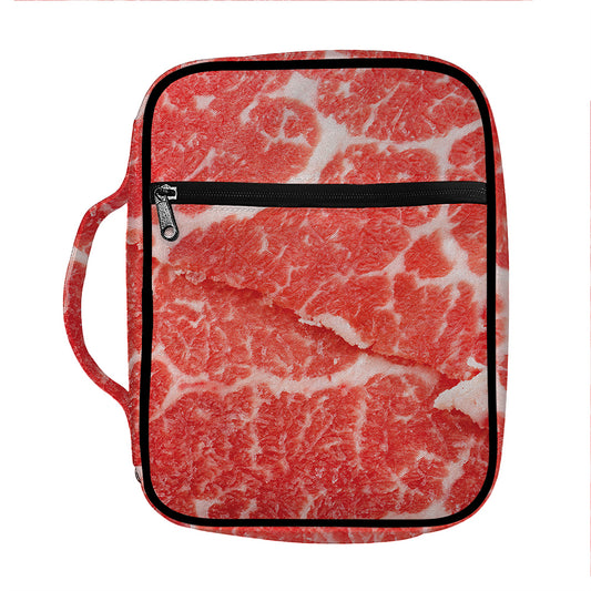 Meat Print Front Pocket Bible Bag