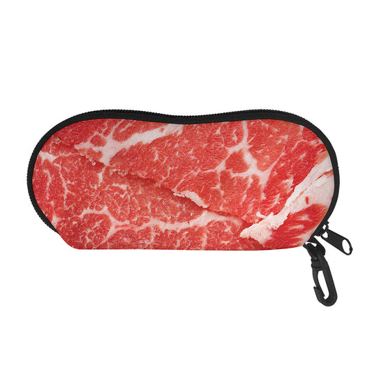 Meat Print Glasses Case