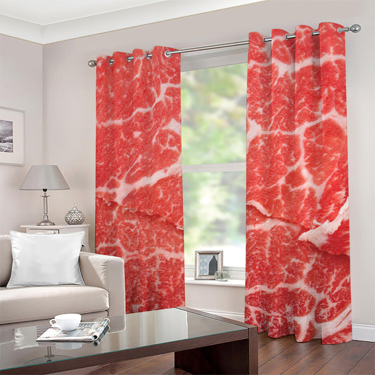 Meat Print Grommet Curtains