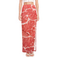 Meat Print High Slit Maxi Skirt