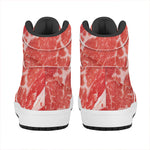 Meat Print High Top Leather Sneakers