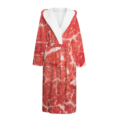 Meat Print Hooded Bathrobe