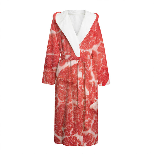 Meat Print Hooded Bathrobe