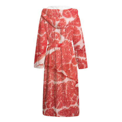 Meat Print Hooded Bathrobe