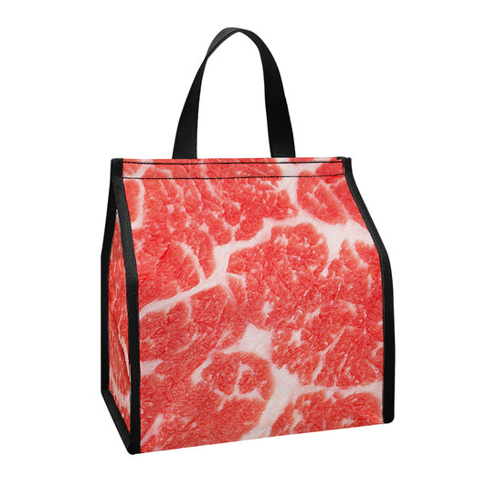 Meat Print Insulated Lunch Tote