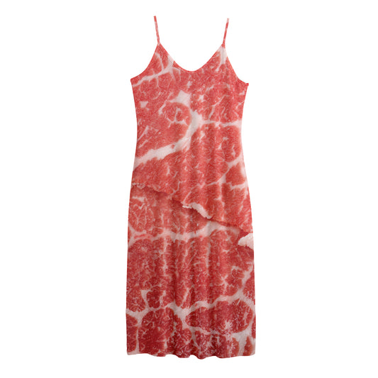 Meat Print Jersey Midi Cami Dress