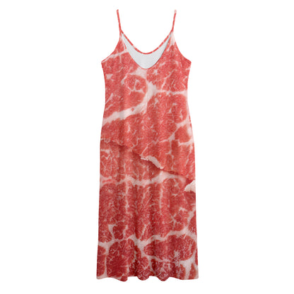 Meat Print Jersey Midi Cami Dress