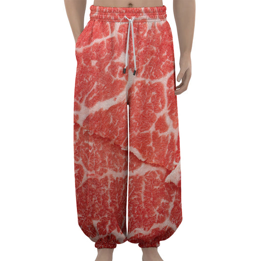 Meat Print Lantern Pants