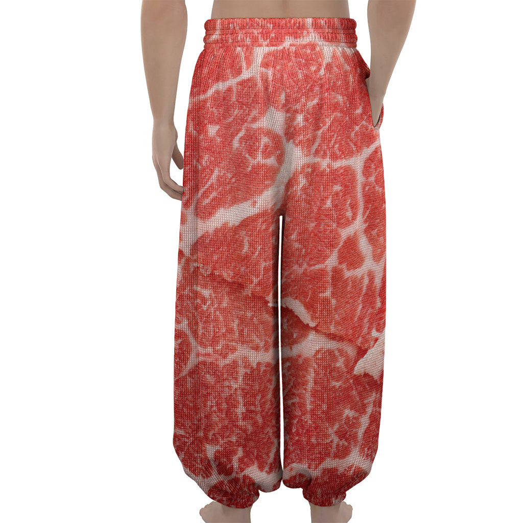 Meat Print Lantern Pants