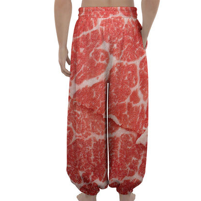Meat Print Lantern Pants