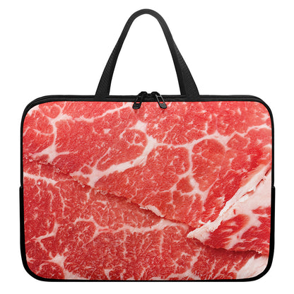 Meat Print Laptop Sleeve With Handle