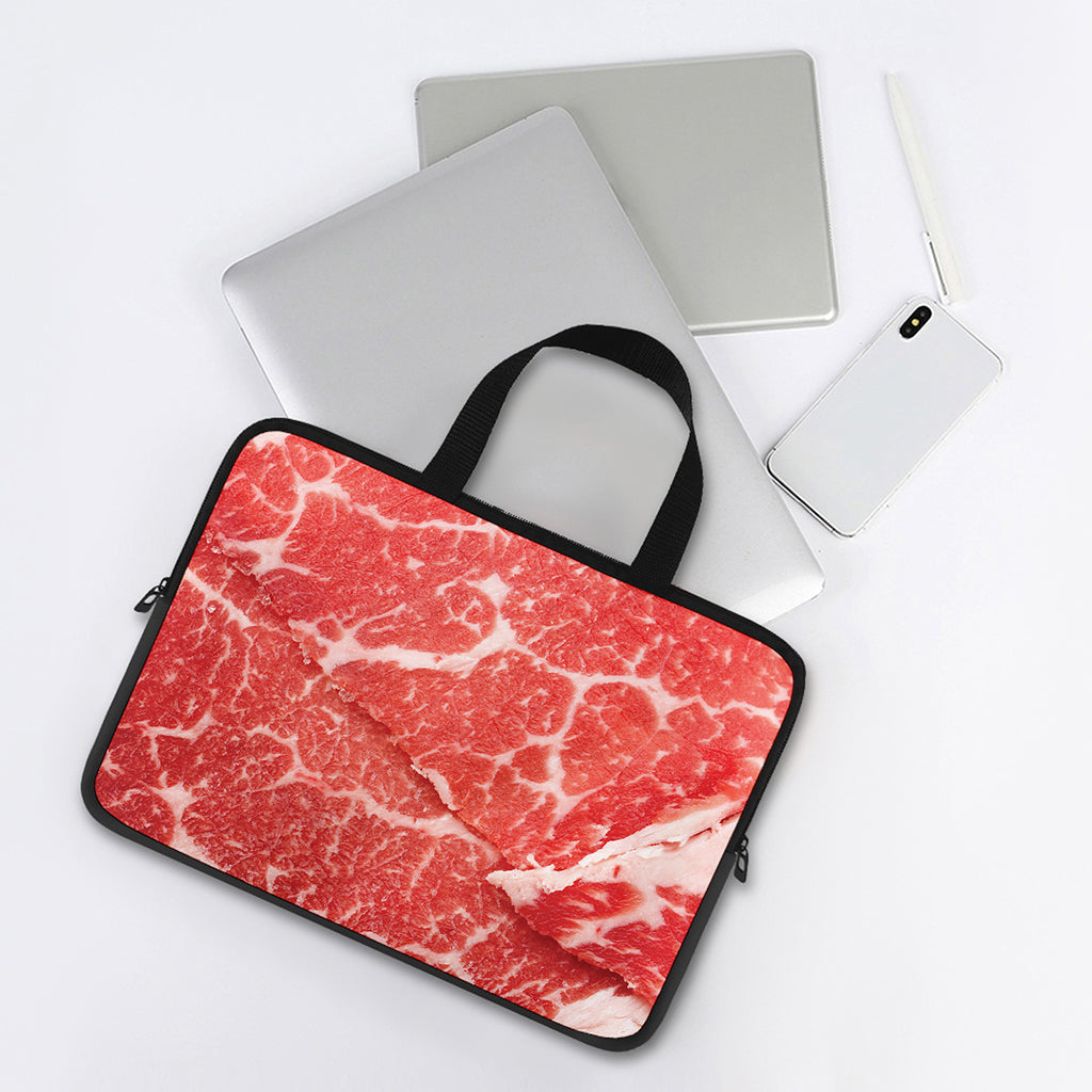 Meat Print Laptop Sleeve With Handle
