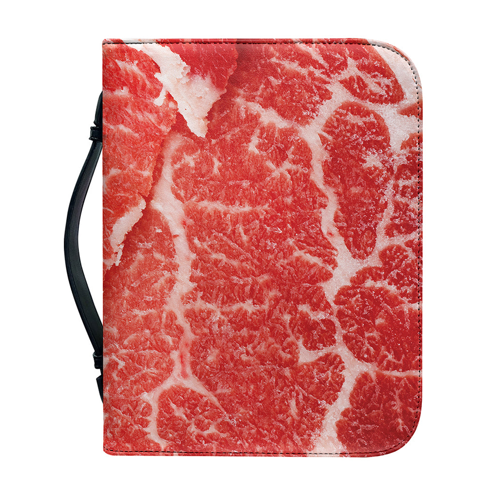 Meat Print Leather Bible Cover