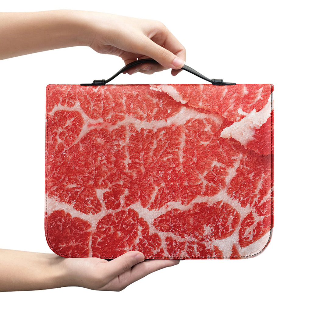 Meat Print Leather Bible Cover
