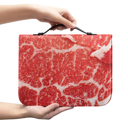 Meat Print Leather Bible Cover