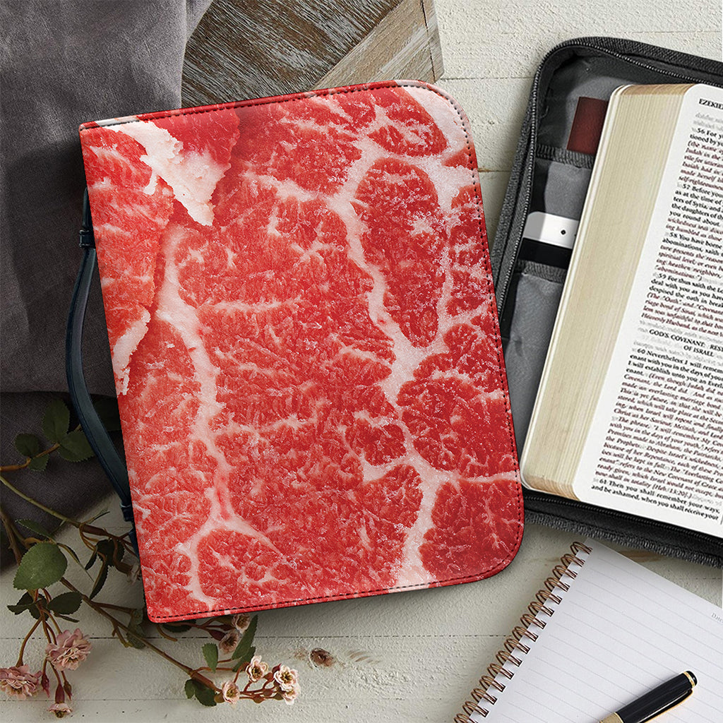 Meat Print Leather Bible Cover