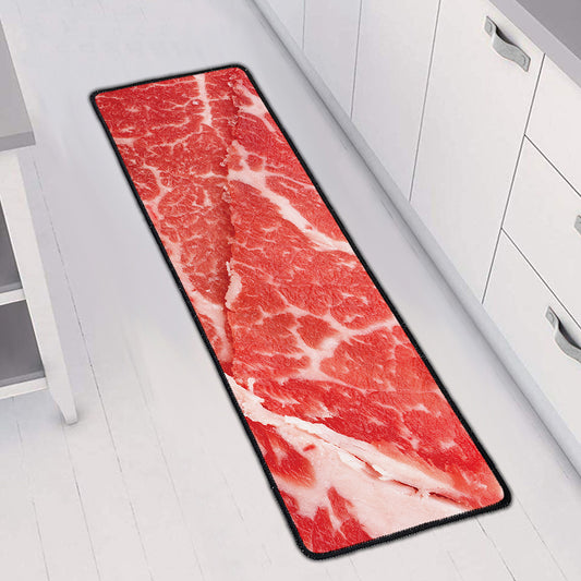 Meat Print Long Kitchen Mat