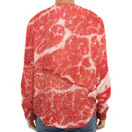 Meat Print Long Sleeve Baseball Jersey