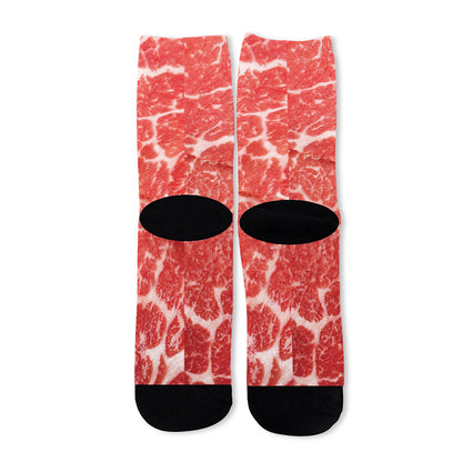 Meat Print Long Socks