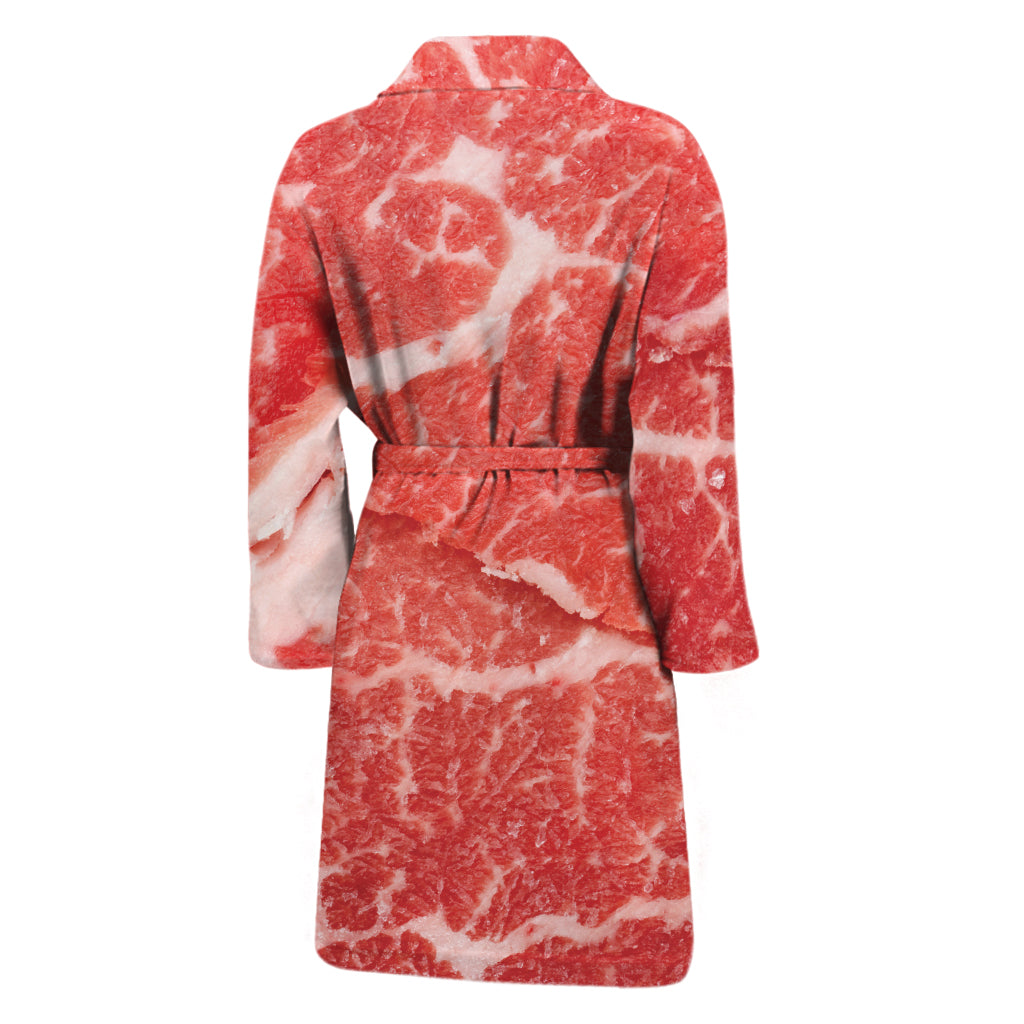 Meat Print Men's Bathrobe