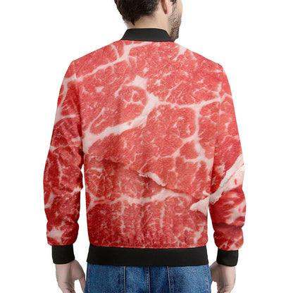 Meat Print Men's Bomber Jacket