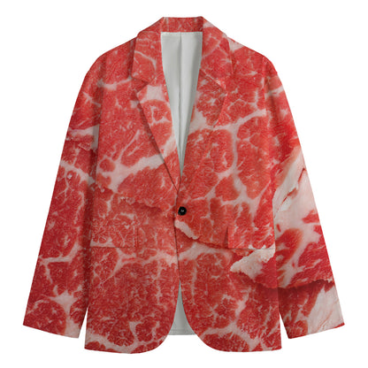 Meat Print Men's Cotton Blazer