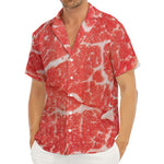 Meat Print Men's Deep V-Neck Shirt