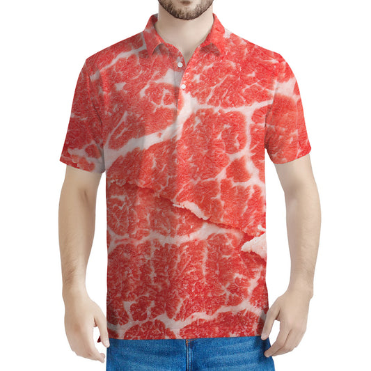 Meat Print Men's Polo Shirt