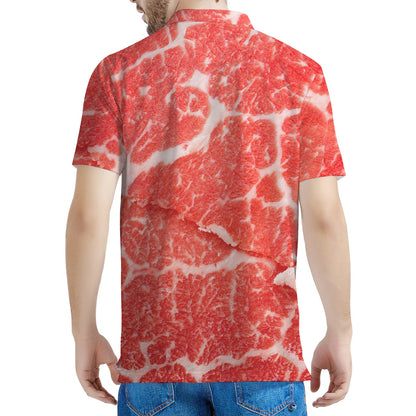 Meat Print Men's Polo Shirt