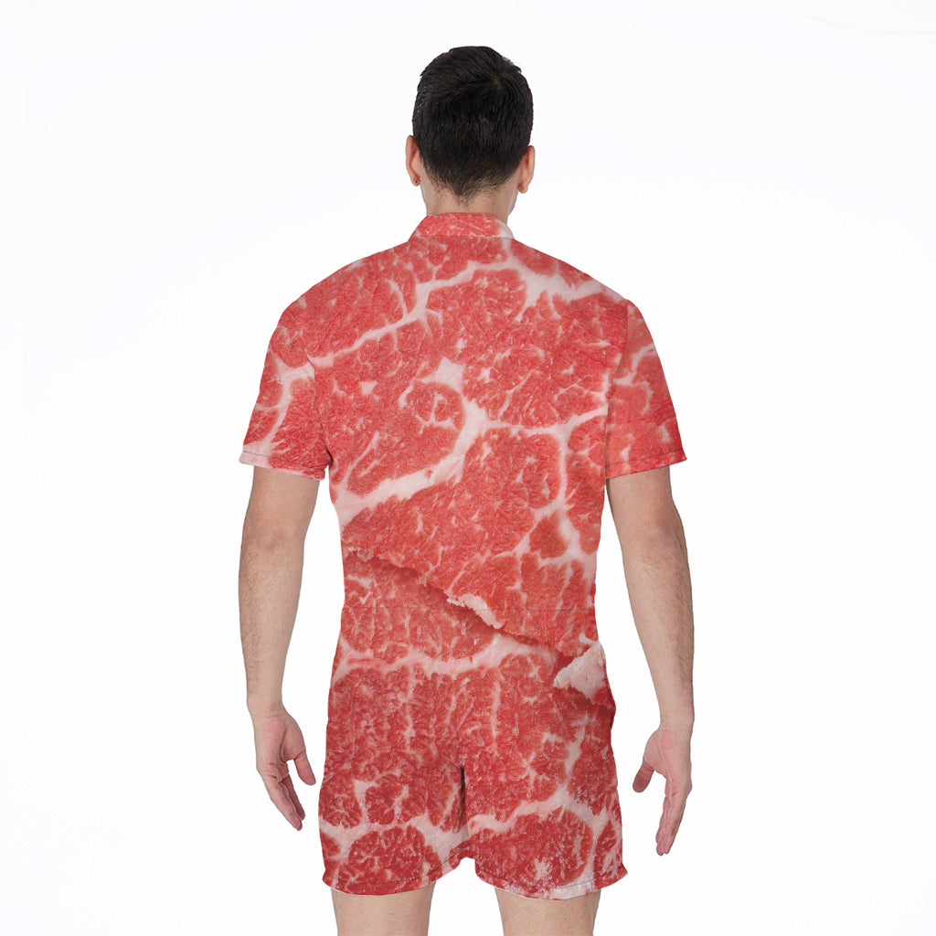 Meat Print Men's Rompers