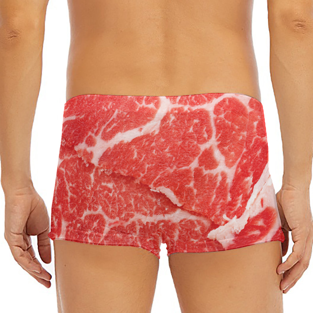 Meat Print Men's Short Boxer Briefs