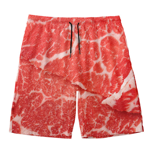Meat Print Men's Swim Trunks