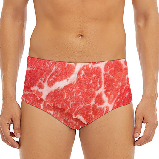 Meat Print Men's Triangle Swim Briefs
