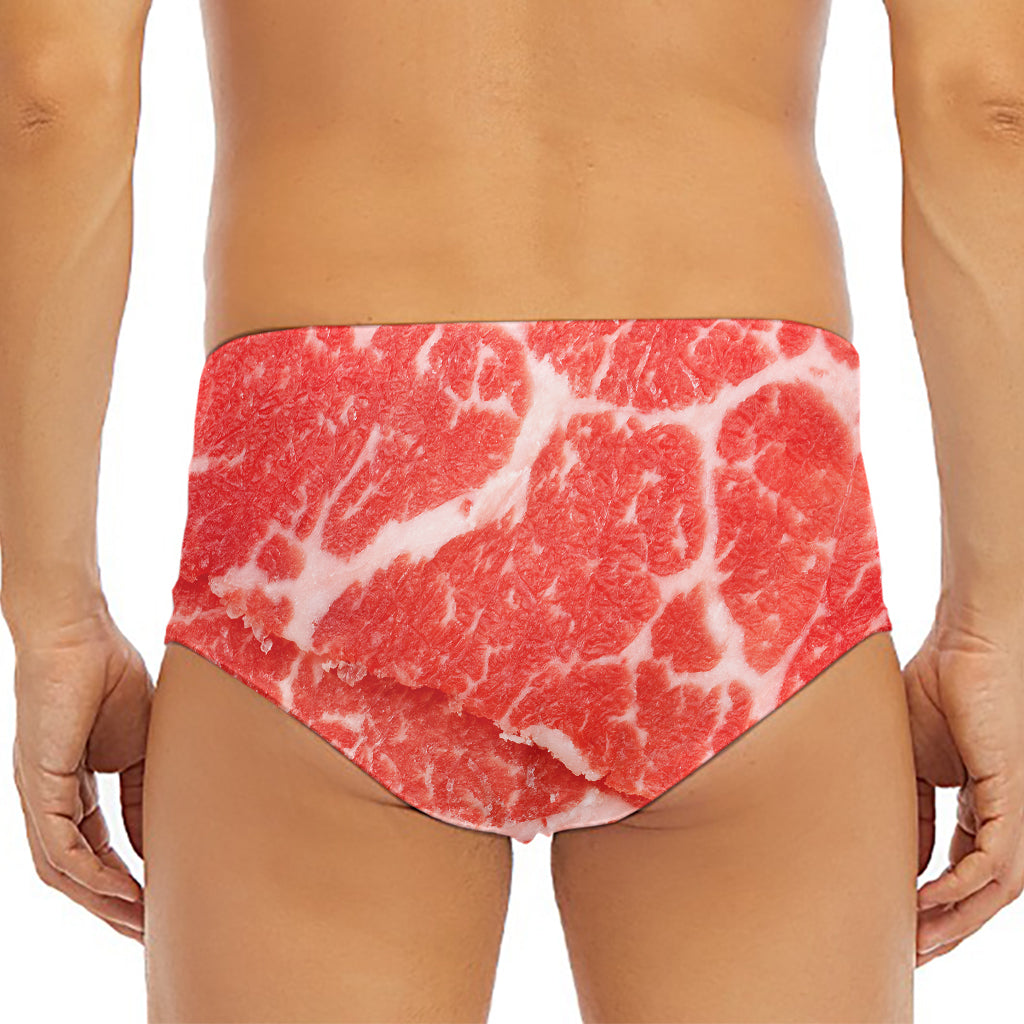 Meat Print Men's Triangle Swim Briefs