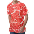 Meat Print Men's Velvet T-Shirt