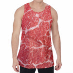 Meat Print Men's Velvet Tank Top