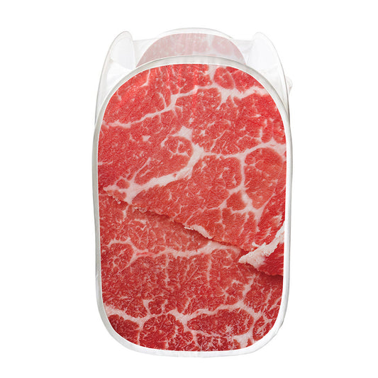 Meat Print Mesh Laundry Hamper