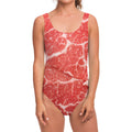 Meat Print One Piece Swimsuit
