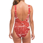 Meat Print One Piece Swimsuit