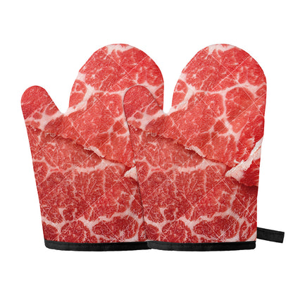 Meat Print Oven Mitts