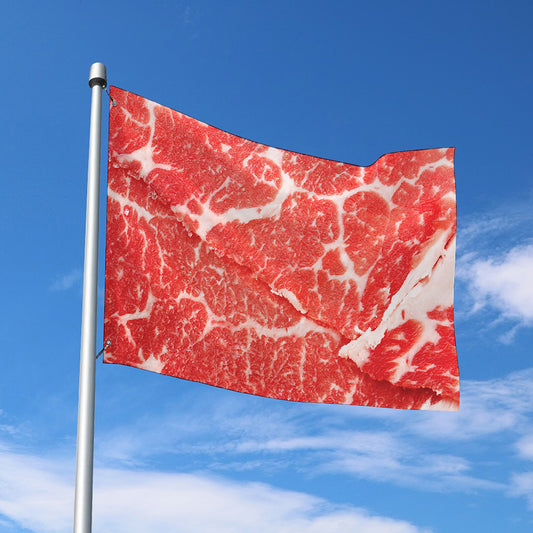 Meat Print Polyester Flag