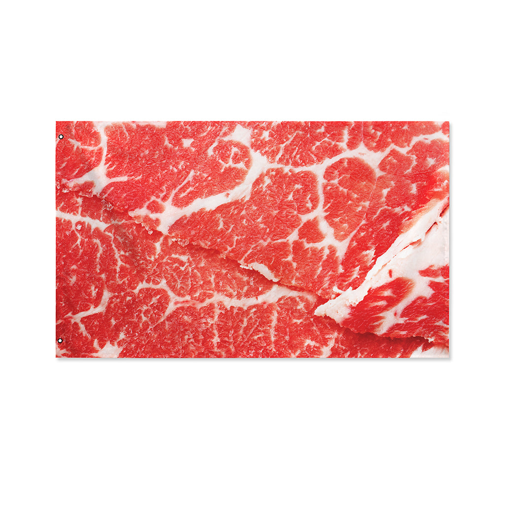 Meat Print Polyester Flag