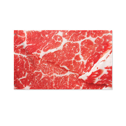 Meat Print Polyester Flag