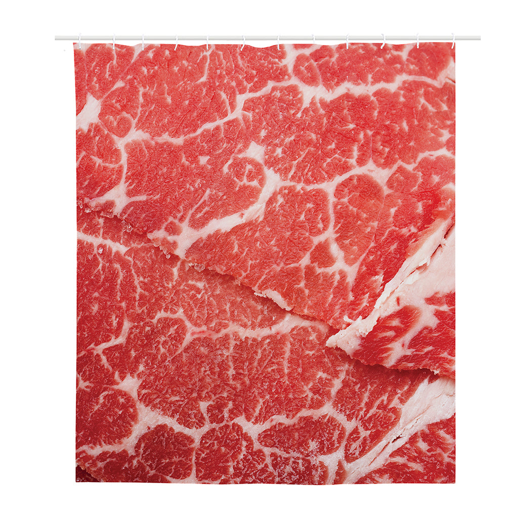 Meat Print Polyester Shower Curtain