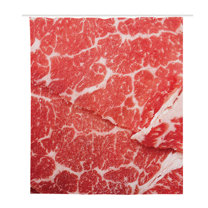 Meat Print Polyester Shower Curtain