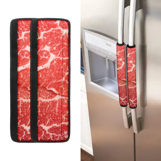 Meat Print Refrigerator Handle Covers
