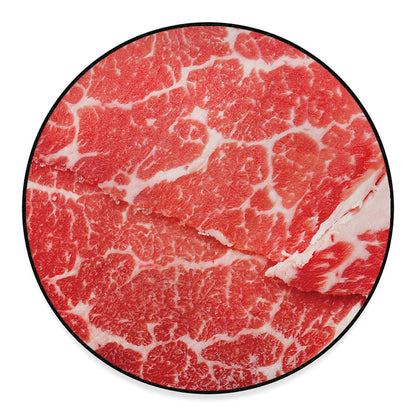 Meat Print Round Floor Mat