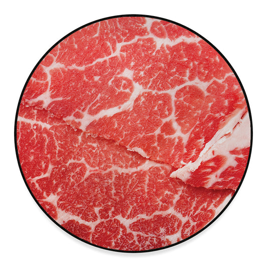 Meat Print Round Floor Mat